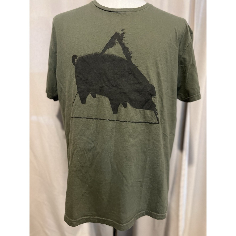 Roger Waters This Is Not A Drill Pig T‎ Shirt Green XL